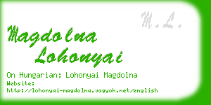 magdolna lohonyai business card